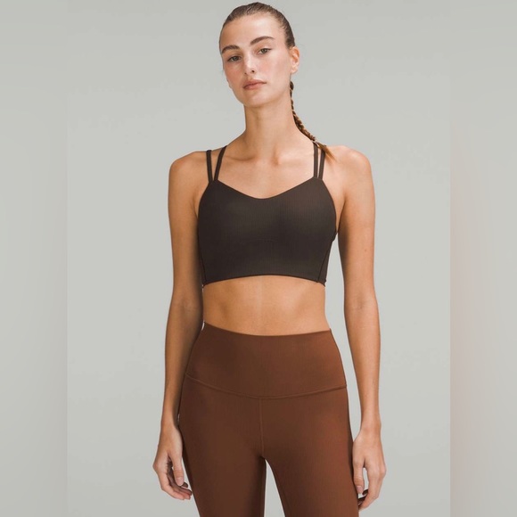 lululemon athletica Other - lululemon | Size 12 Dark Olive Green Like a Cloud Ribbed Longline Bra